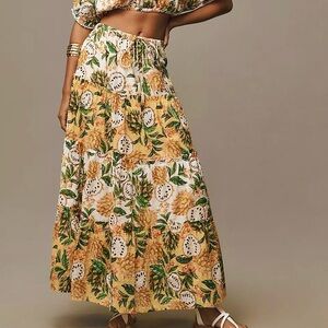 FARM RIO Mixed Biriba Maxi Skirt Size S, NWT